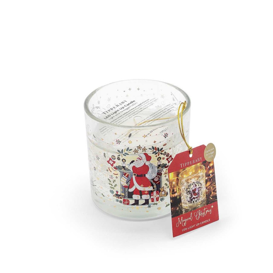 Homeware Tipperary Crystal Candles | Christmas Santa Led Candle (Online Exclusive)