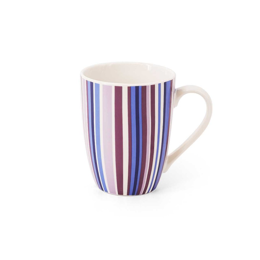 Homeware Tipperary Crystal Glass | Roman Stripes Vertical Party Pack S/6 Mugs - New 2022