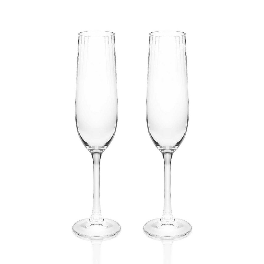 Homeware Tipperary Crystal Mugs | Ripple Set Of 2 Champagne Glasses