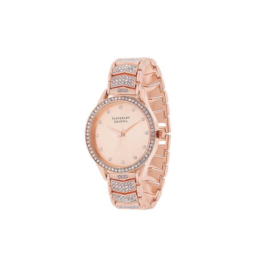 Jewellery Tipperary Crystal | Kensington Rose Gold Watch