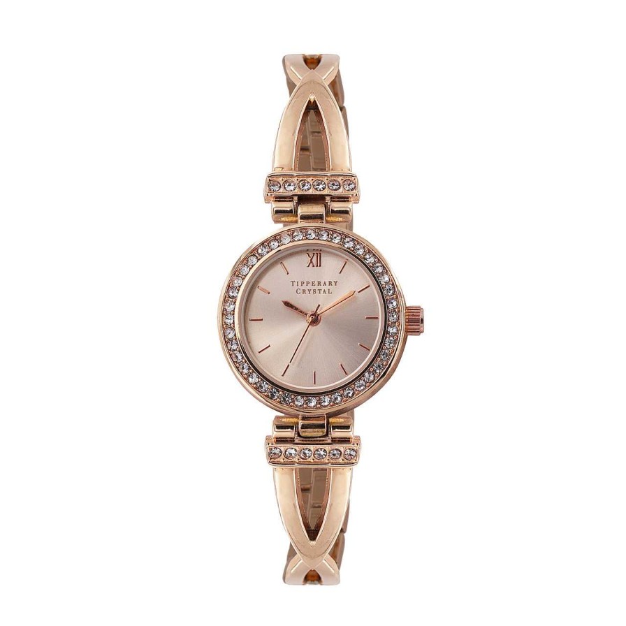 Jewellery Tipperary Crystal | Amelie Rose Gold Watch