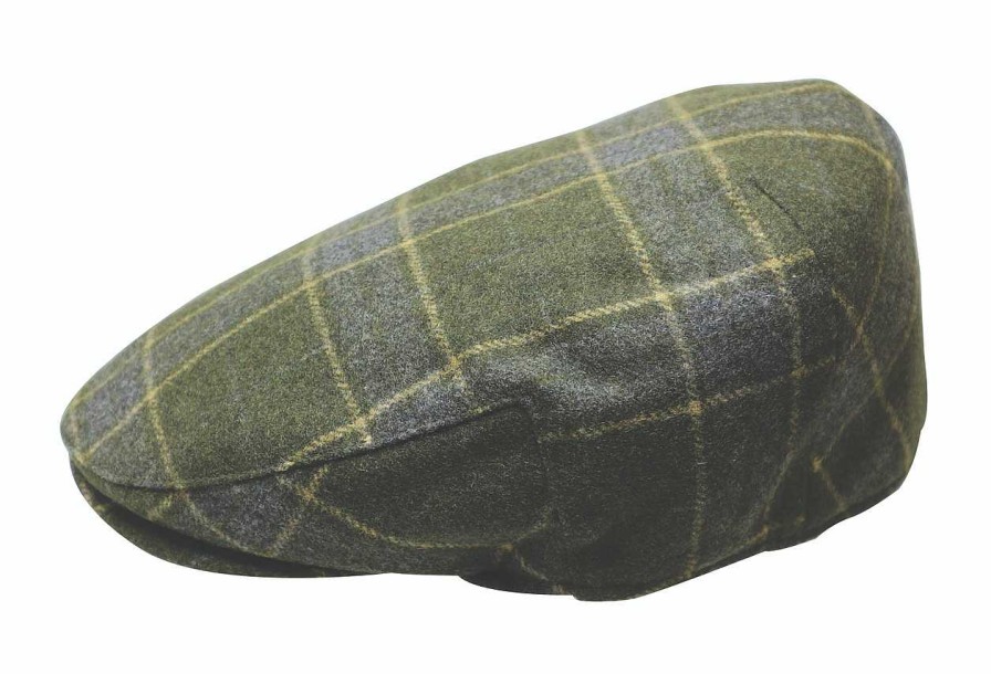 Handbags The Quiet Man | Green Tartan Wool Flat Cap 62Cm