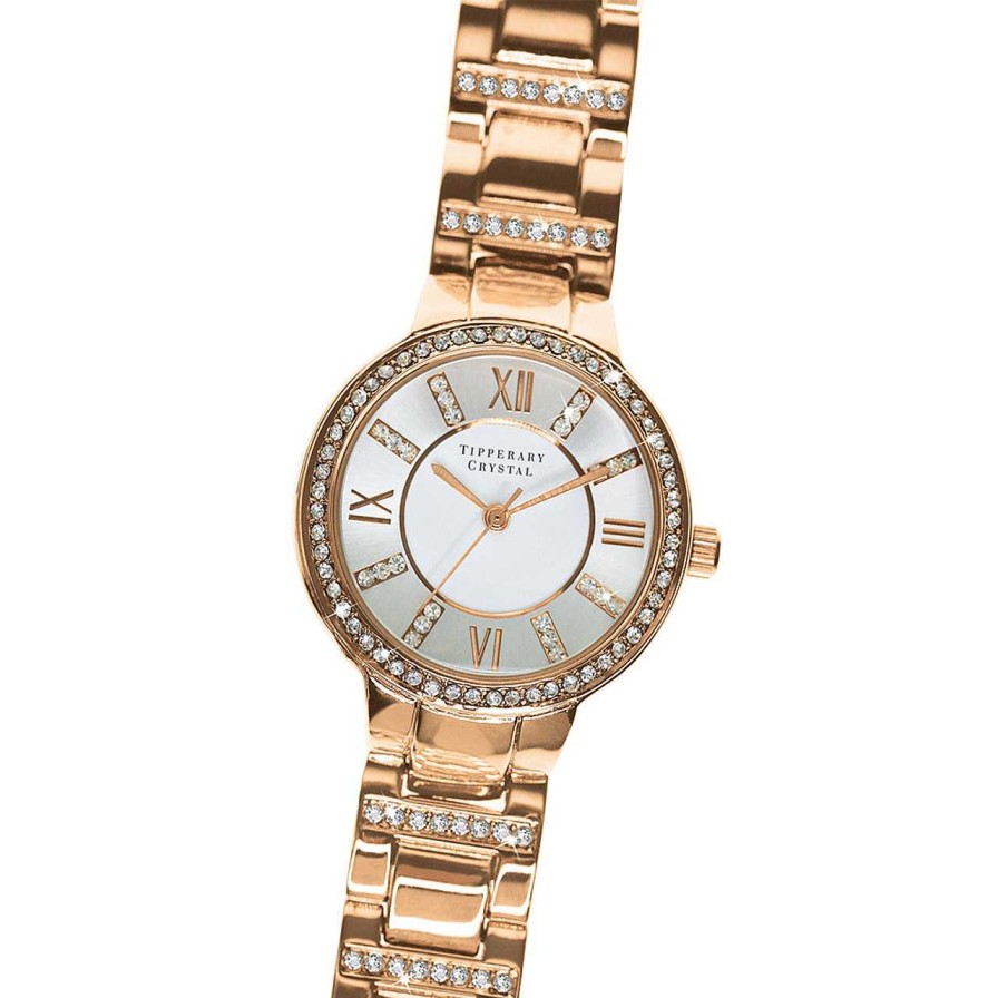 Jewellery Tipperary Crystal | Continuance Rose Gold Watch