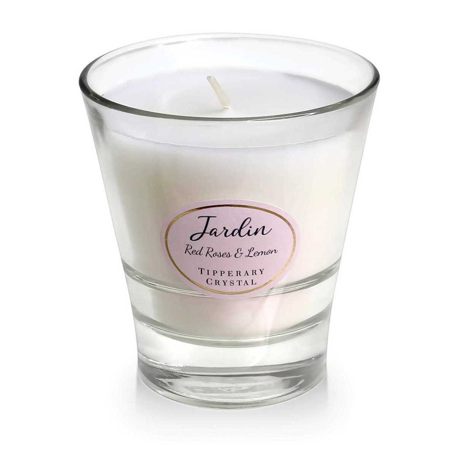 Homeware Tipperary Crystal Candles | Red Roses & Lemon Jardin Collection Candle