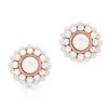 Jewellery Romi Dublin | Romi Rose Gold Pearl Cluster Earrings