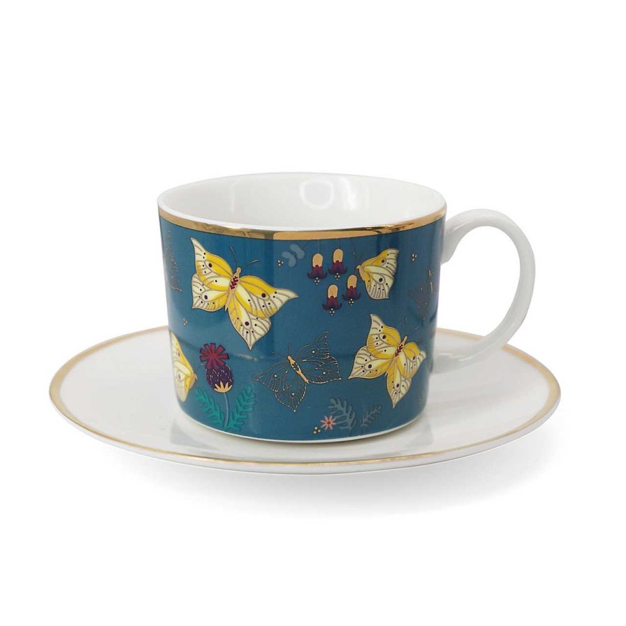 Homeware Butterfly Mugs | Butterfly Set Of 2 Cappuccino